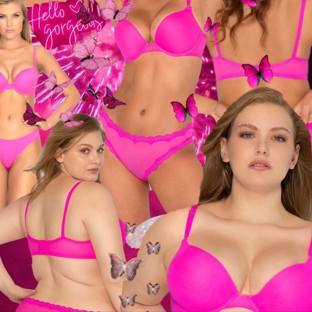 Smart & Sexy Women's Maximum Cleavage Bra Color Electric Pink Mesh